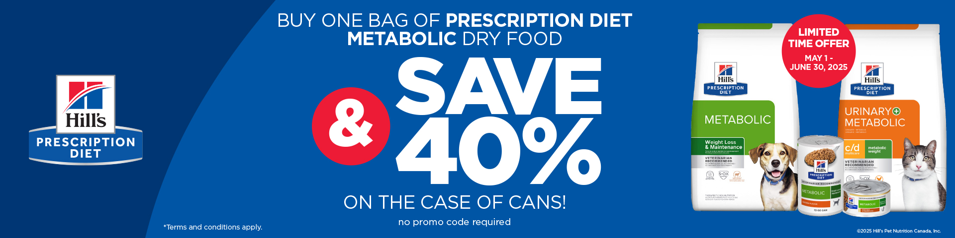 Picture for category PURINA: Buy one bag of Metabolic and receive 40% off a case of cans